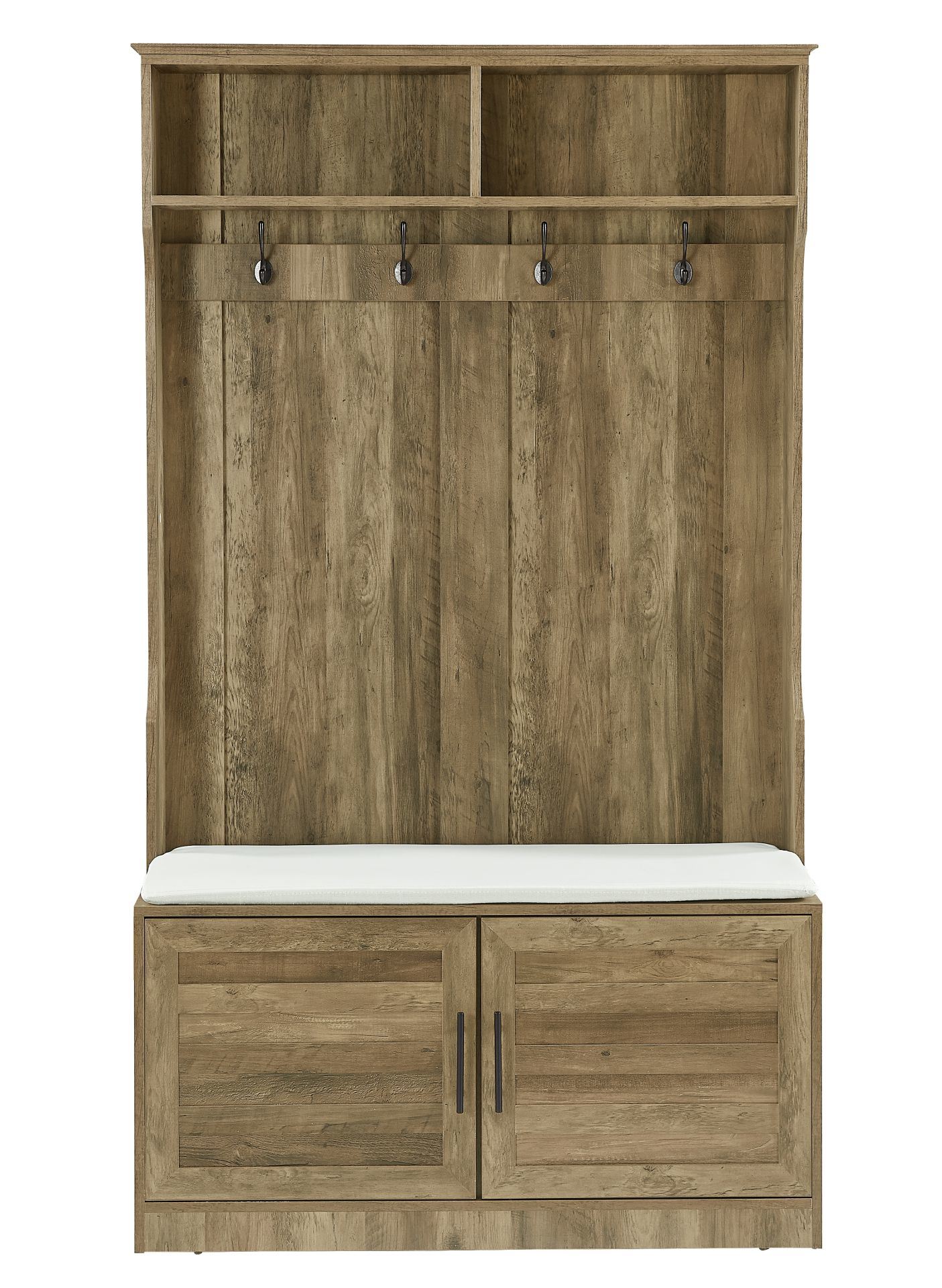 Wood Coat Rack, Storage Shoe Cabinet, with Clothes Hook, with Sponge Pad Product, Multiple Storage Racks, bedroom, porch wardrobe storage rack, Dark Colour