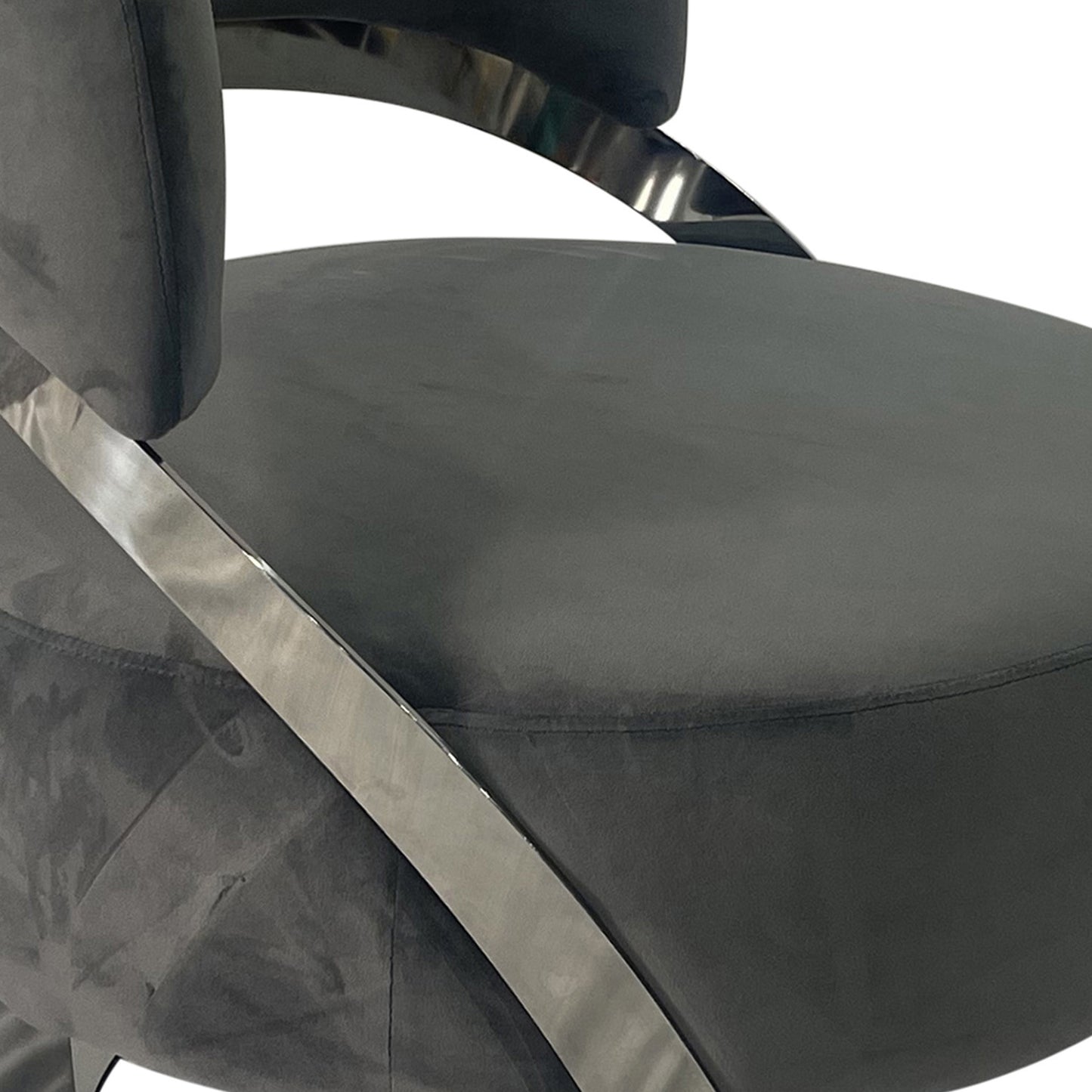 Ashy Grey and Silver Sofa Chair