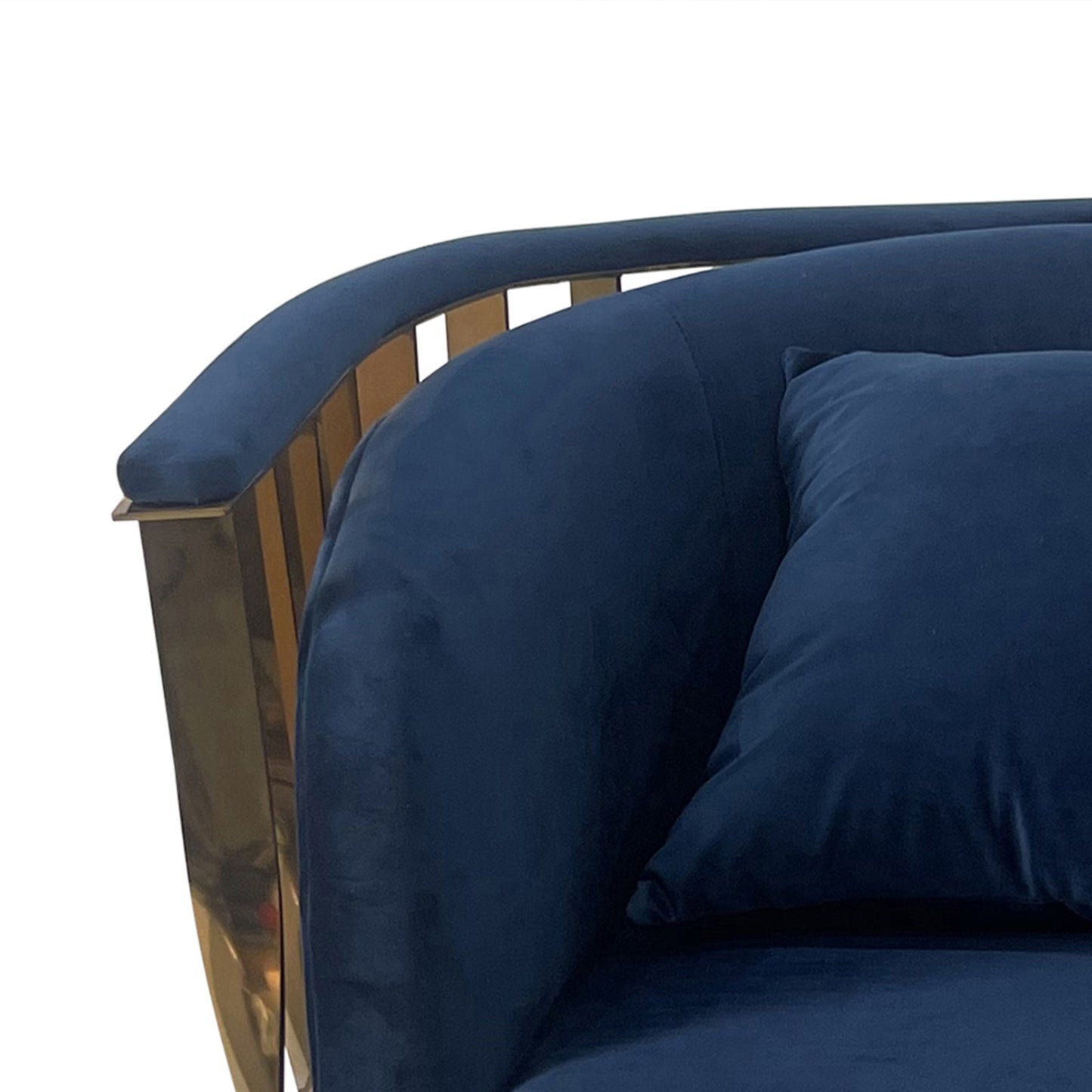 Navy Blue and Gold Sofa Chair