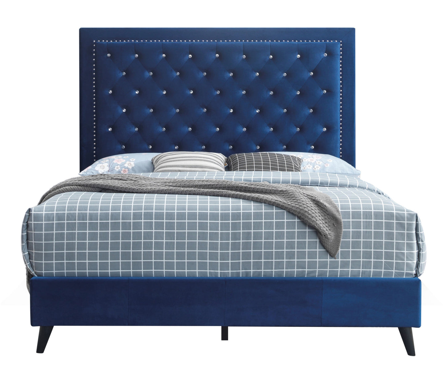 Glory Furniture Alba G0609-KB-UP KING BED , NAVY BLUE