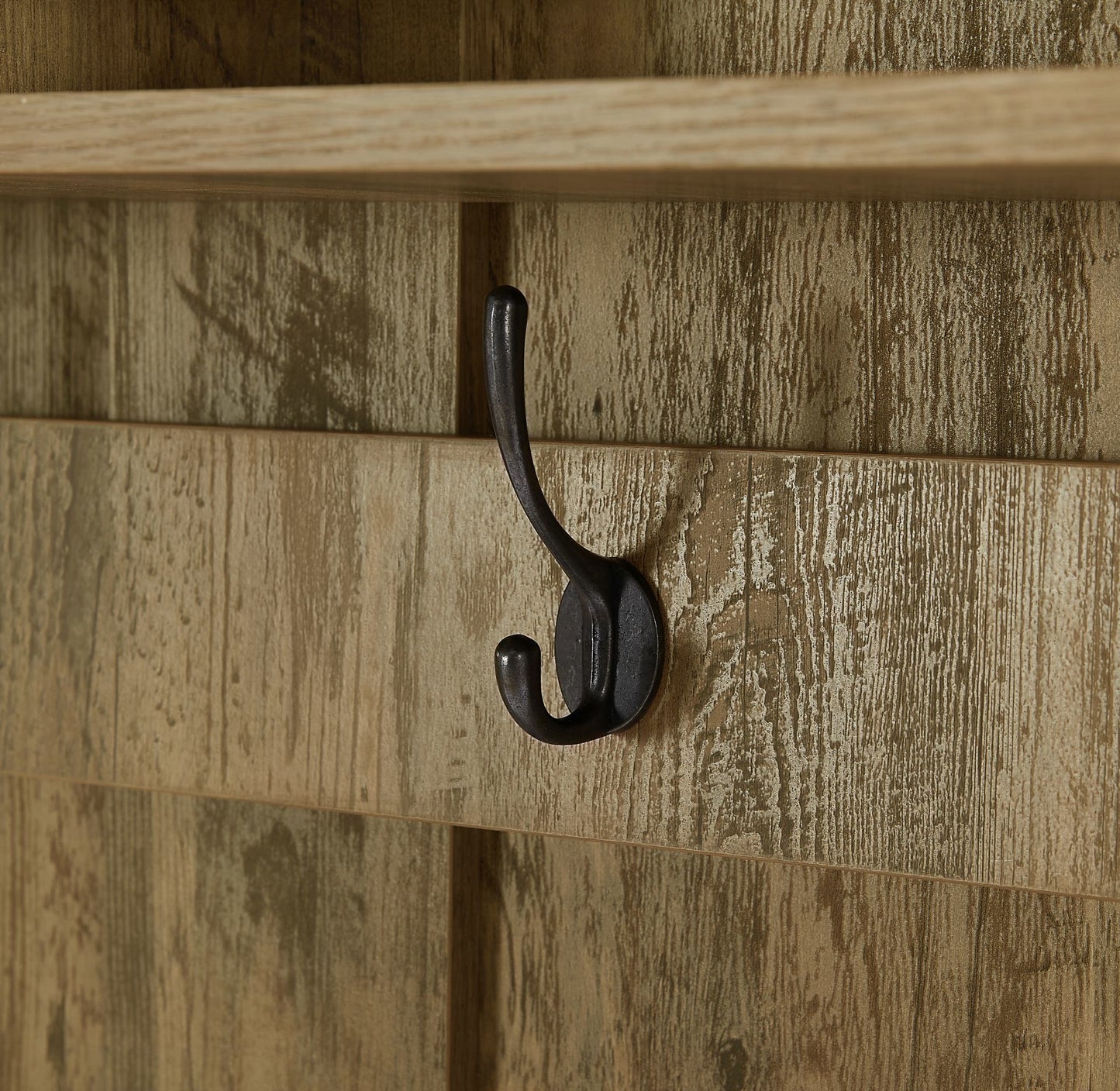 Wood Coat Rack, Storage Shoe Cabinet, with Clothes Hook, with Sponge Pad Product, Multiple Storage Racks, bedroom, porch wardrobe storage rack, Dark Colour