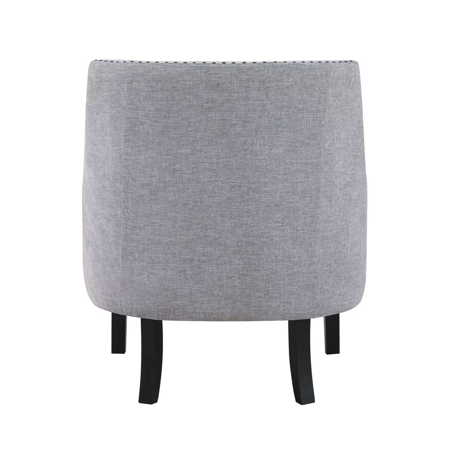 Modern Traditional Accent Chair Gray Chenille Upholstery Button-Tufted Solid Wood 1pc Living Room Furniture