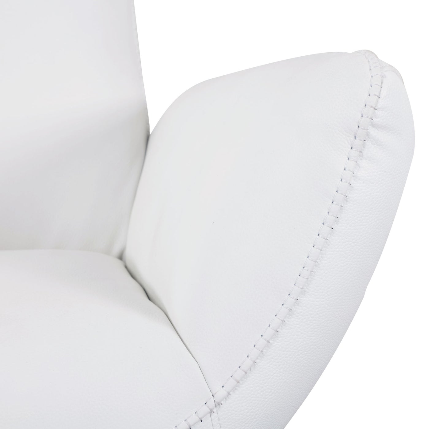 Global United Modern Genuine Italian Leather Upholstered Loveseat