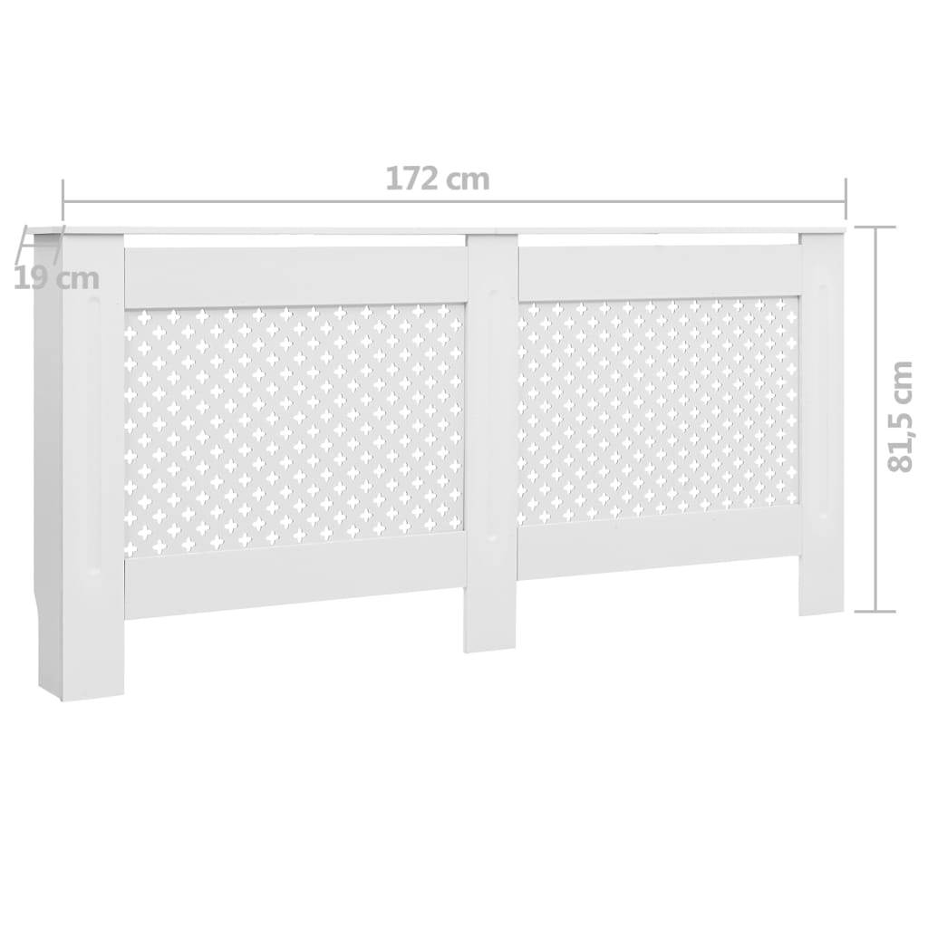 Radiator Cover White 67.7"x7.5"x32.1" MDF