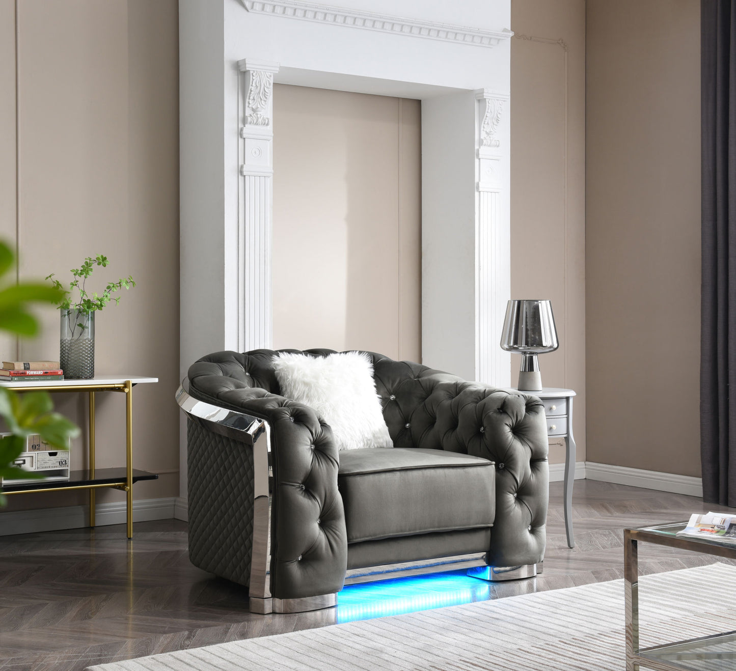 Glory Furniture Sapphire G0590A-C Chair , Gray