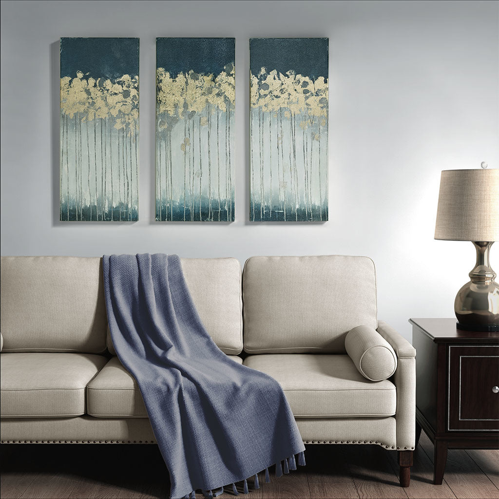 Gold Foil Abstract 3-piece Canvas Wall Art Set