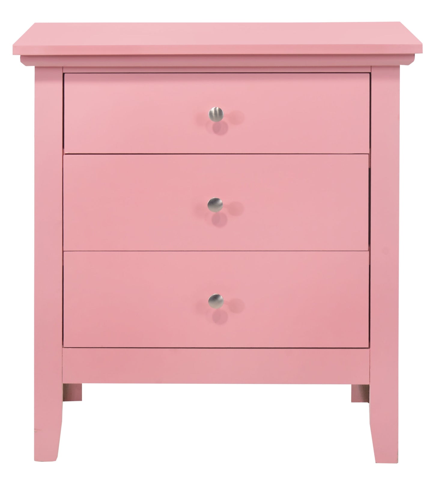 Glory Furniture Hammond G5404-N 3 Drawer Nightstand , Pink
