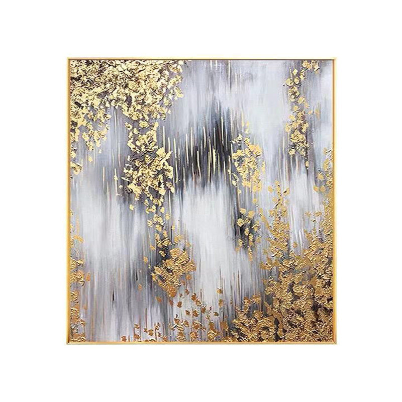 Hand Painted Abstract Oil Painting Smooth Sailing Home Decor Handmade Paintings Modern Gold Leaf Luxury Picture High Quality