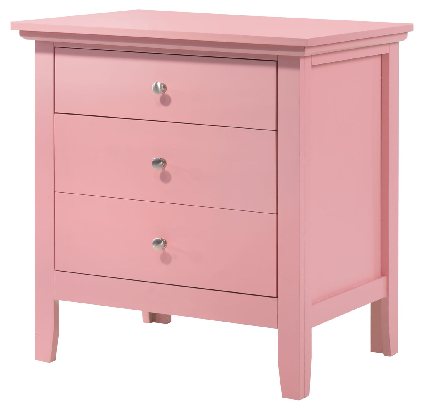 Glory Furniture Hammond G5404-N 3 Drawer Nightstand , Pink