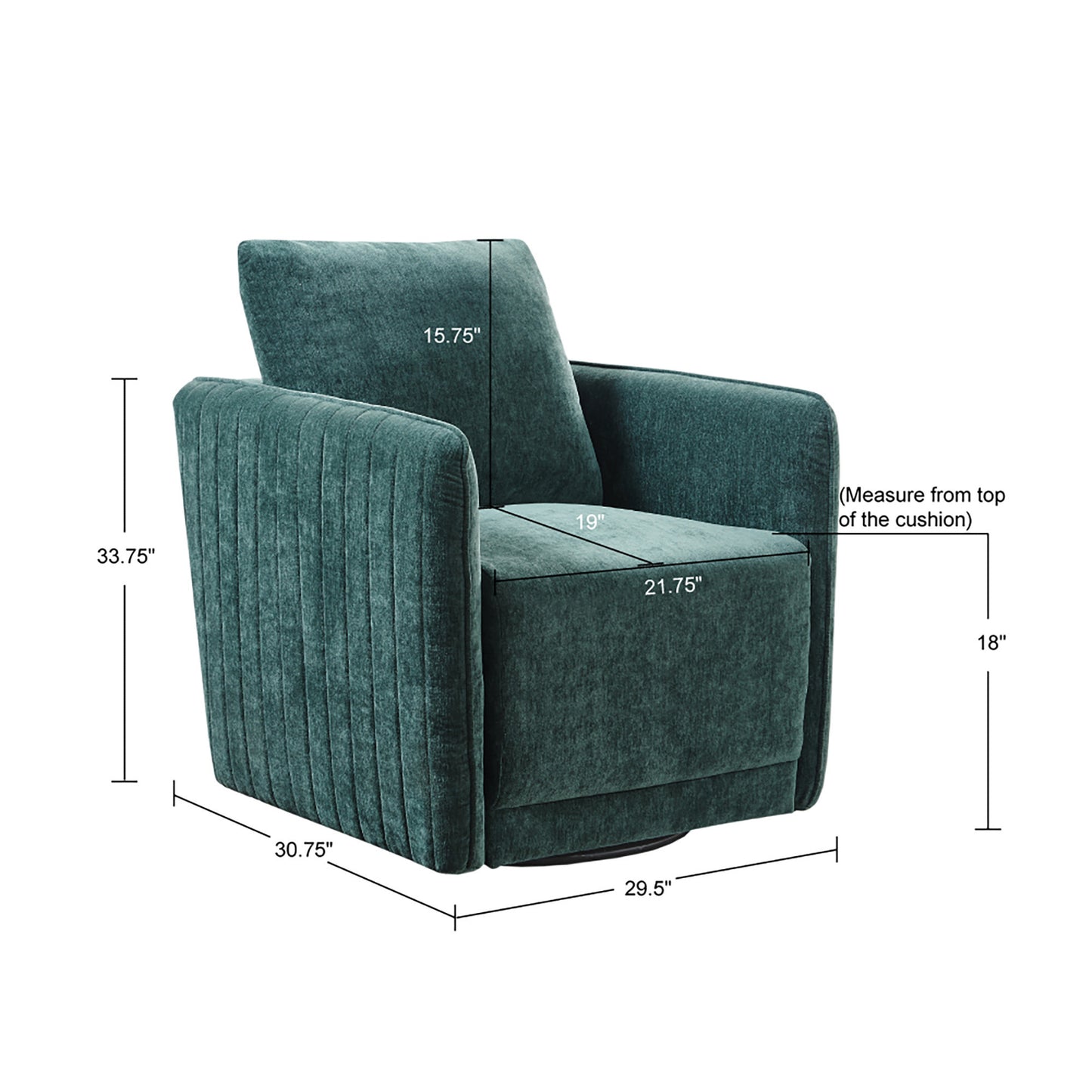 Upholstered 360 Degree Swivel Chair