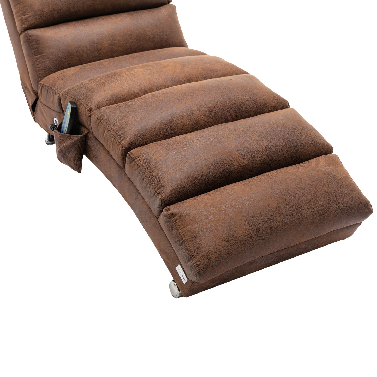 Linen Chaise Lounge Indoor Chair; Modern Long Lounger for Office or Living Room