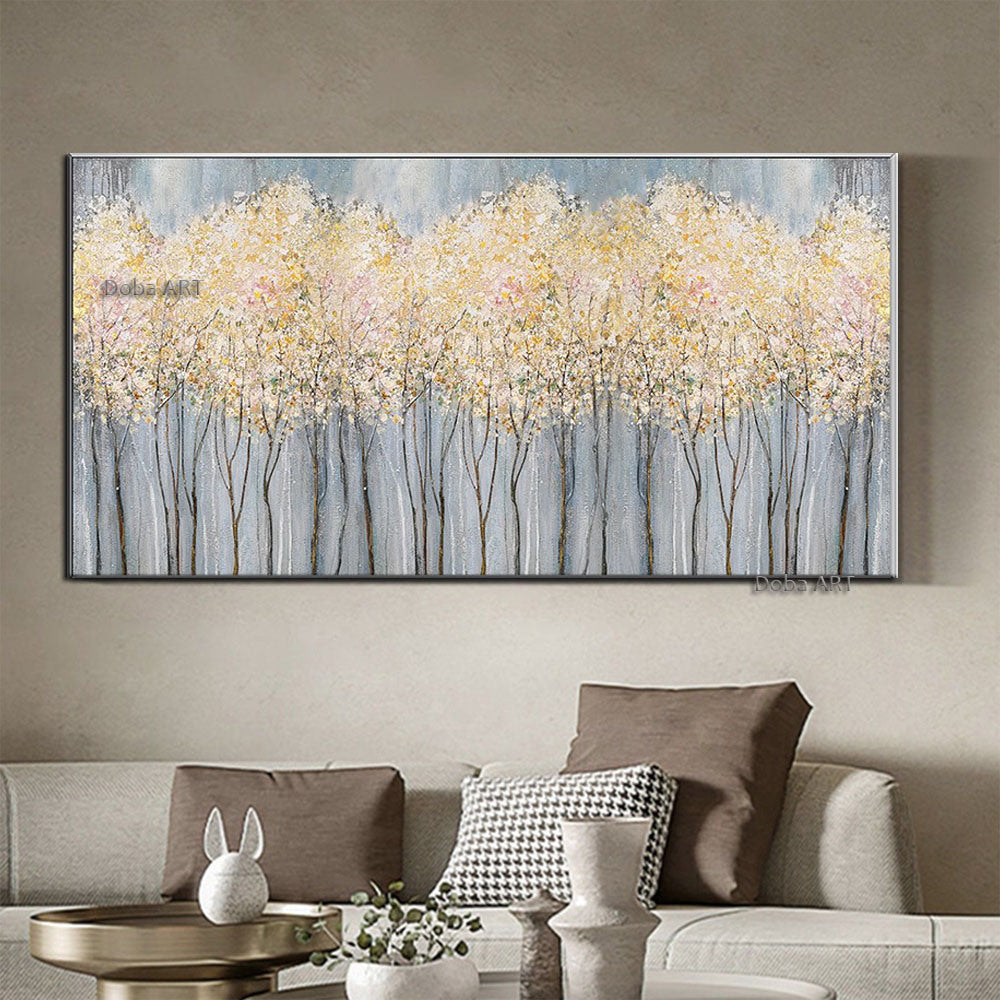 Hand-painted oil painting european-style elegant hanging painting sunrise snow mountain decorative painting fantasy vertical murals large fresh knife painting