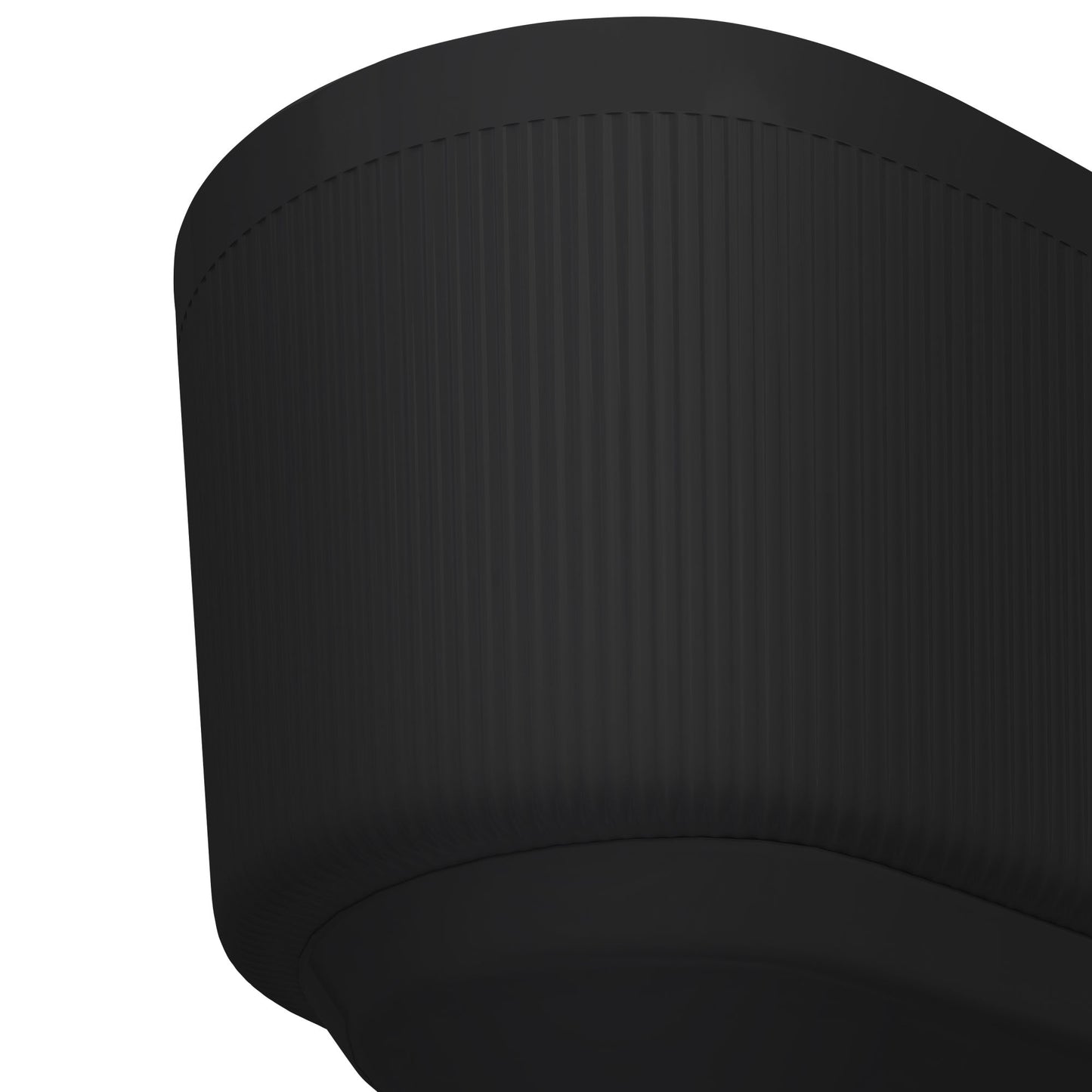 67" Matt Black Finish Acrylic Spacious Oval Shape Freestanding Bathtub with Unique Pleated Design
