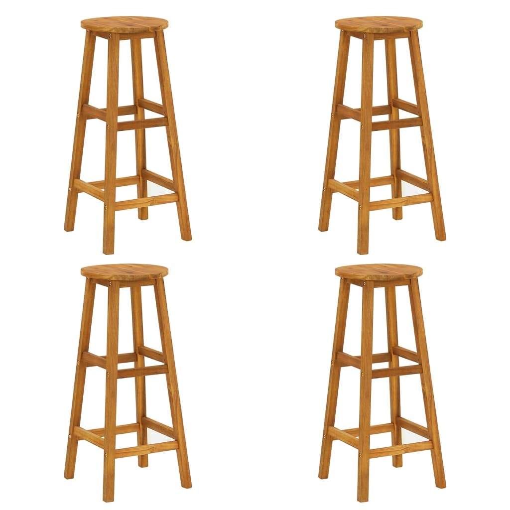 5 Piece Patio Bar Set Solid Wood Acacia