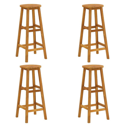 5 Piece Patio Bar Set Solid Wood Acacia