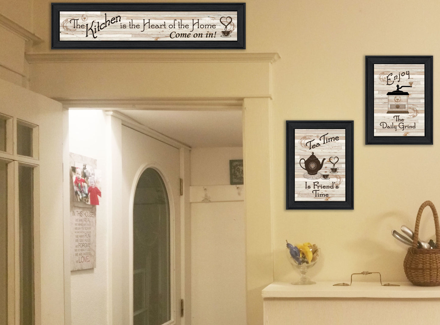"Kitchen Friendship Collection III" 3-Piece Vignette By Artisan Trendy Decor