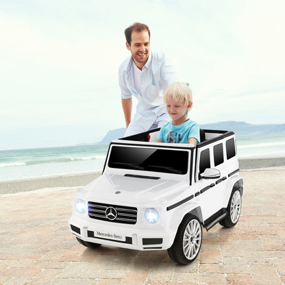 12V Battery Powered Licensed Mercedes-Benz G500 Kids Ride-on Car in White