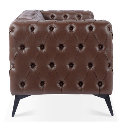 84.06Inch Width Traditional Square Arm removable cushion 3 seater Sofa