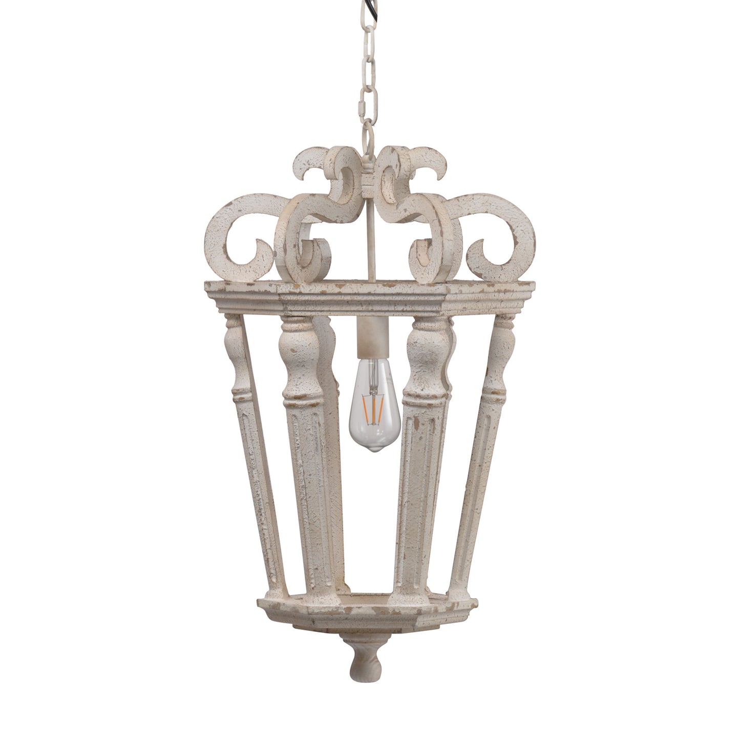 Wood Chandelier, Hanging Light Fixture with Adjustable Chain for Kitchen Dining Room Foyer Entryway, Bulb Not Included