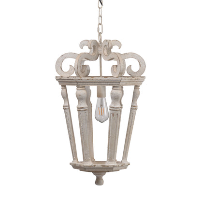 Wood Chandelier, Hanging Light Fixture with Adjustable Chain for Kitchen Dining Room Foyer Entryway, Bulb Not Included