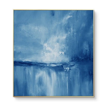 Blue Art Hand  Abstract Oil Painting On Canvas Modern  Pictures For Living Room Hotel Wall Home Decoration No Framed