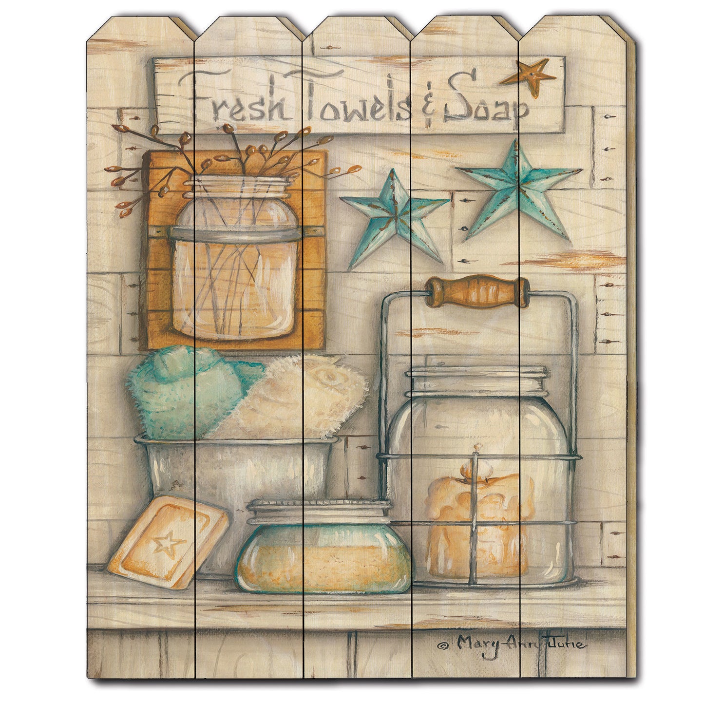 "Fresh Towels & Soap" Wall Art by Mary Ann June