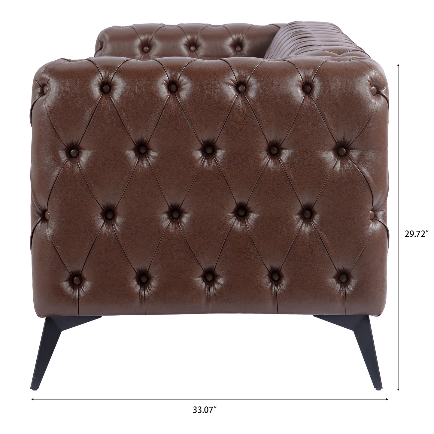 84.06Inch Width Traditional Square Arm removable cushion 3 seater Sofa