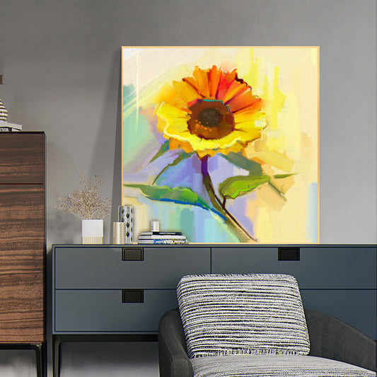 Modern canvas wall art famous sunflower flower decoration hand painted abstract oil painting canvas living room wall decoration painting
