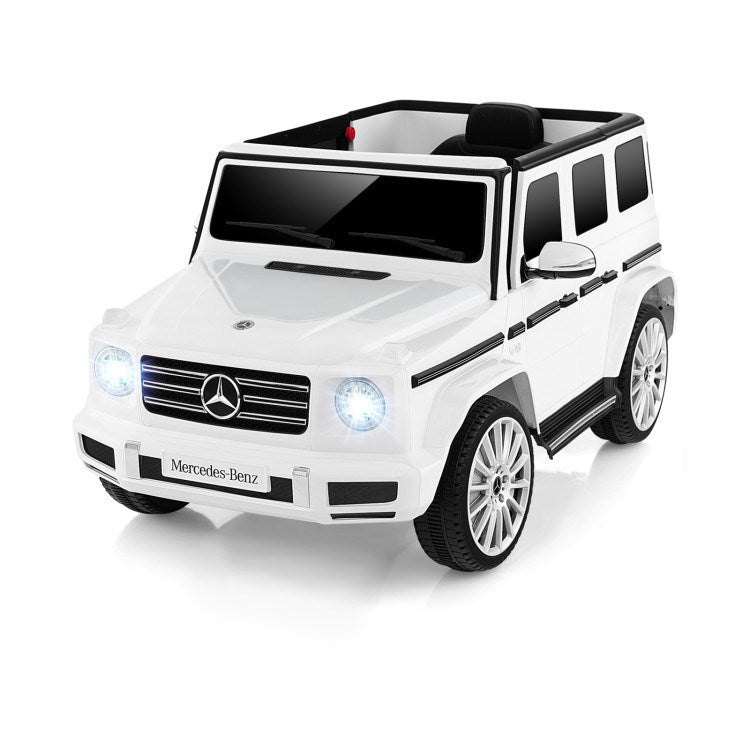 12V Battery Powered Licensed Mercedes-Benz G500 Kids Ride-on Car in White