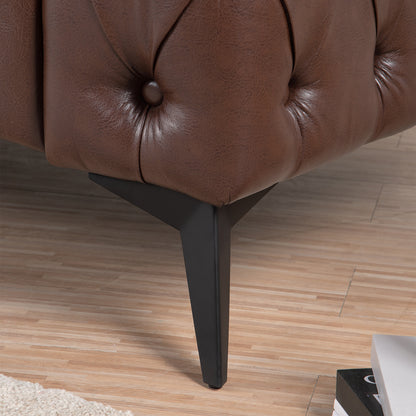 84.06Inch Width Traditional Square Arm removable cushion 3 seater Sofa