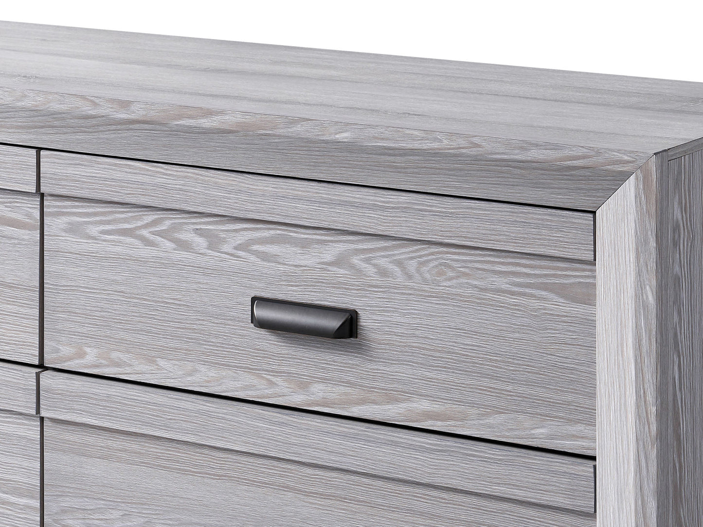 1pc Contemporary Gray Rustic Wooden Finish Nightstand with Two Storage Drawers
