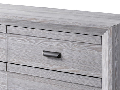 1pc Contemporary Gray Rustic Wooden Finish Nightstand with Two Storage Drawers