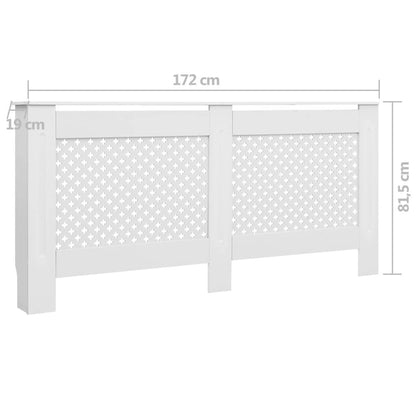 Radiator Cover White 67.7"x7.5"x32.1" MDF