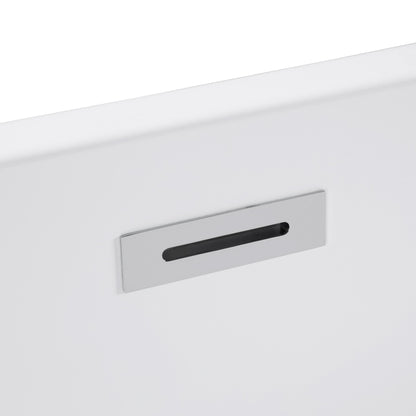 67" Matt Black Finish Acrylic Spacious Oval Shape Freestanding Bathtub with Unique Pleated Design