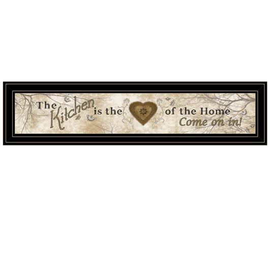 "Love of Nature Kitchen / Heart of Then Home" Wall Art by Artisan Trendy Decor 4U in Black Frame
