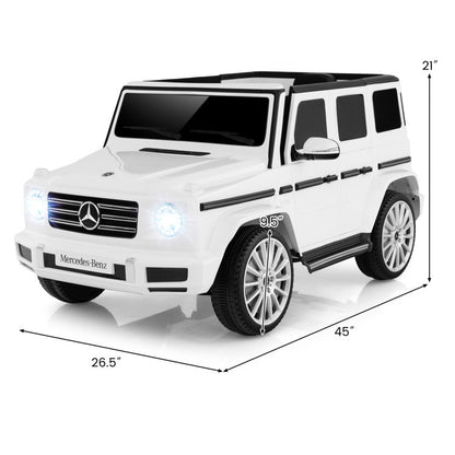 12V Battery Powered Licensed Mercedes-Benz G500 Kids Ride-on Car in White