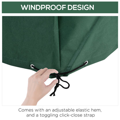 97" x 65" x 26" Heavy Duty Outdoor Sectional Sofa Cover, Waterproof Patio Furniture Cover for Weather Protection, Dark Green
