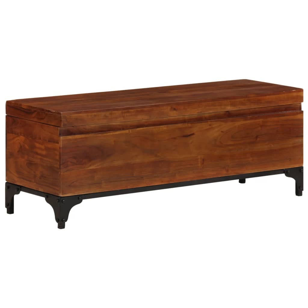 Storage Trunk 43.3"x13.8"x16.1" Solid Acacia Wood