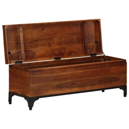 Storage Trunk 43.3"x13.8"x16.1" Solid Acacia Wood