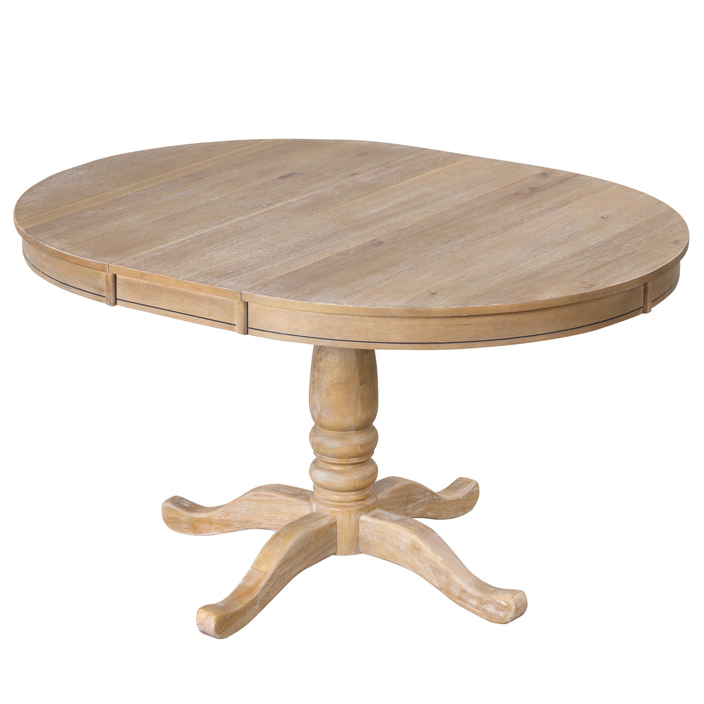 Modern Dining Table Set for 4,Round Table and 4 Kitchen Room Chairs,5 Piece Kitchen Table Set for Dining Room,Dinette,Breakfast Nook,Natural Wood Wash