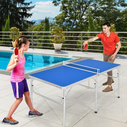 60 Inch Portable Tennis Ping Pong Folding Table with Accessories