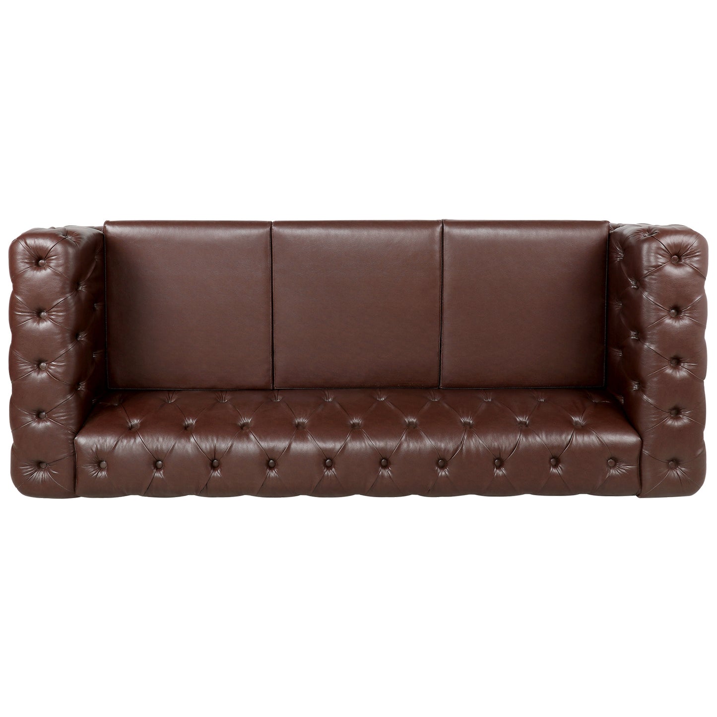 84.06Inch Width Traditional Square Arm removable cushion 3 seater Sofa