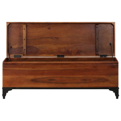 Storage Trunk 43.3"x13.8"x16.1" Solid Acacia Wood