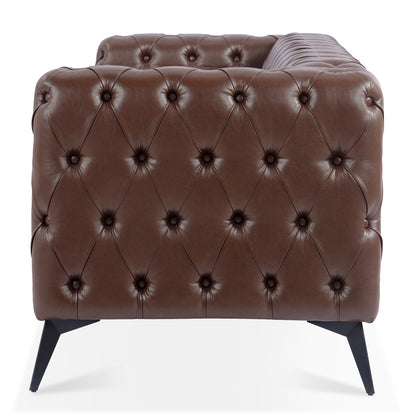 84.06Inch Width Traditional Square Arm removable cushion 3 seater Sofa