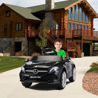 Licensed Mercedes Benz AMG 6V Kids Ride On Electric Car with Remote Control, Story Education AUX, Black