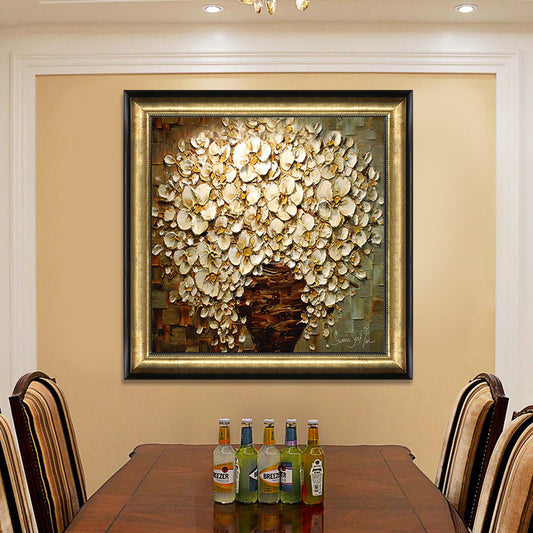New Abstract Thick Flower Wall Picture Hand Painted Oil Painting Canvas Flower Wall Art Home Decoration For Living Room Pictures
