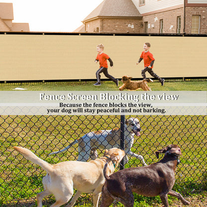 Artpuch Privacy Fence Screen Sand Customized Outdoor Mesh Panels for Backyard, Balcony,Patio,Construction Site with Zip Ties