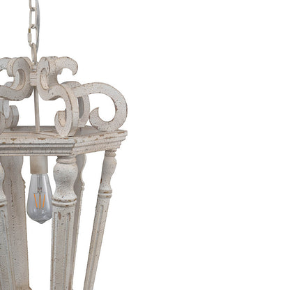 Wood Chandelier, Hanging Light Fixture with Adjustable Chain for Kitchen Dining Room Foyer Entryway, Bulb Not Included