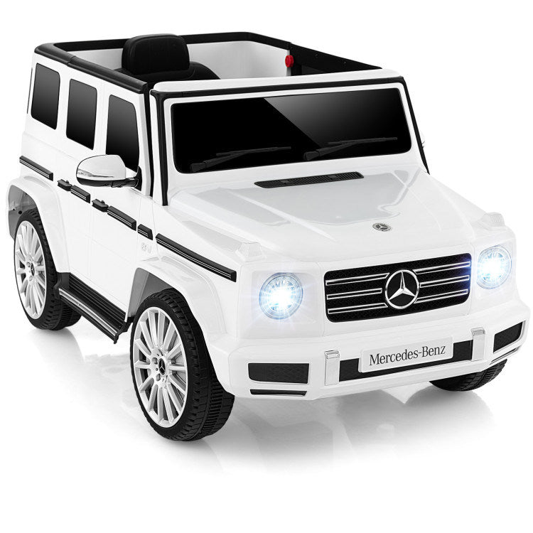 12V Battery Powered Licensed Mercedes-Benz G500 Kids Ride-on Car in White