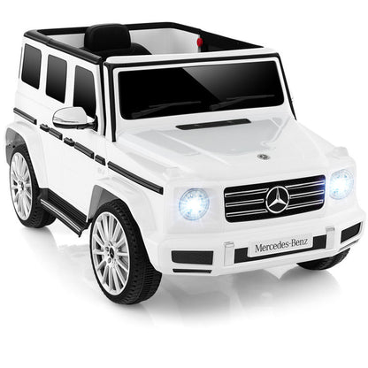 12V Battery Powered Licensed Mercedes-Benz G500 Kids Ride-on Car in White